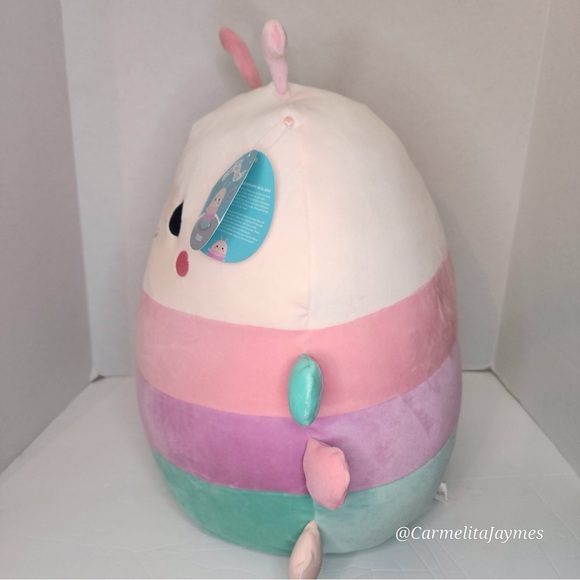 MANU 🐛Rare Striped Caterpillar Silver Tag Original Squishmallow By Kellytoy NWT - Picture 4 of 8